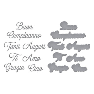 Italian Everyday Sentiments Etched Dies