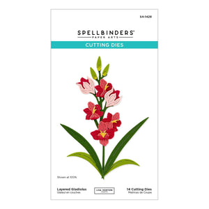Layered Gladiolus Etched Dies by Lisa Horton