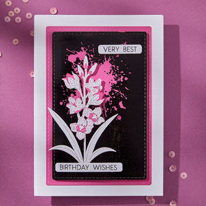 Layered Gladiolus Etched Dies by Lisa Horton
