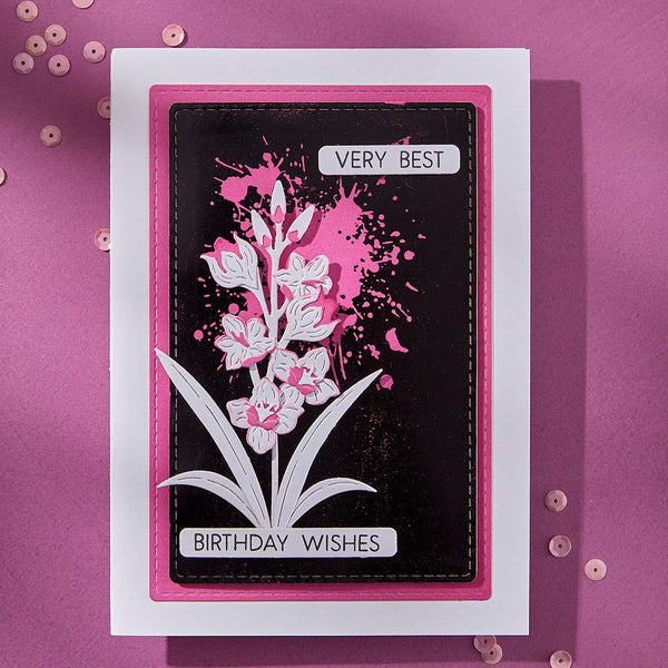 Layered Gladiolus Etched Dies by Lisa Horton