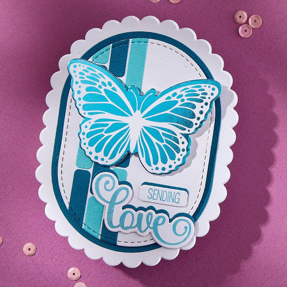 Scallop and Stitched Edge Ovals Etched Dies by Lisa Horton