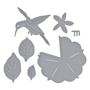 Petunia and Hummingbird Etched Dies by Susan Tierney-Cockburn