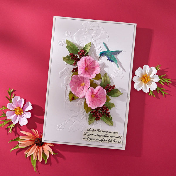 Petunia Cascade 3D Embossing Folder by Susan Tierney-Cockburn