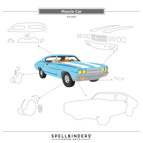Muscle Car Etched Dies by Mindy Eggen