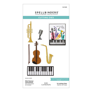 Mini Musical Instruments Etched Dies by Bibi Cameron