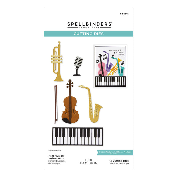 Mini Musical Instruments Etched Dies by Bibi Cameron
