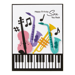 Mini Musical Instruments Etched Dies by Bibi Cameron
