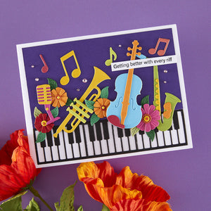 Mini Musical Instruments Etched Dies by Bibi Cameron
