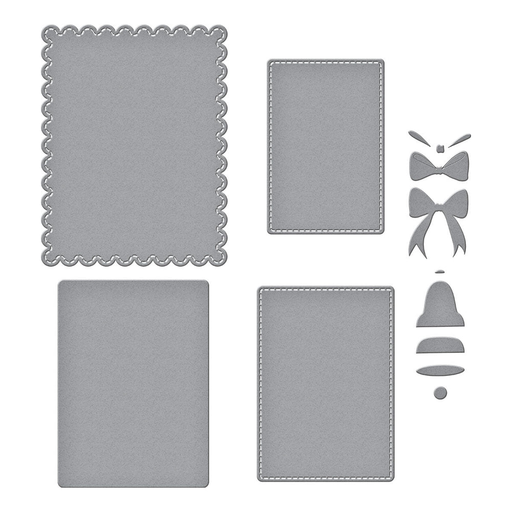 Bow & Bell Scallop Frame Etched Dies by Lisa Horton