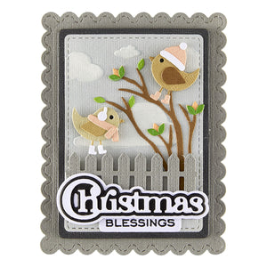 Bow & Bell Scallop Frame Etched Dies by Lisa Horton