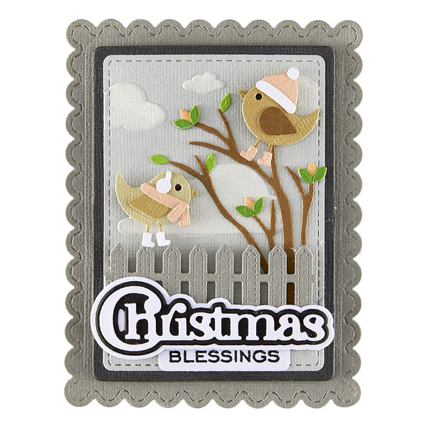 Bow & Bell Scallop Frame Etched Dies by Lisa Horton