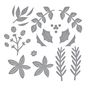 Christmas Foliage Etched Dies by Lisa Horton