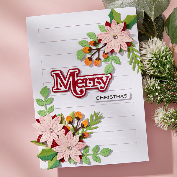 Merry Sentiments Clear Stamp & Die Set by Lisa Horton