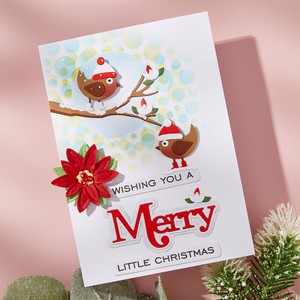 Merry Sentiments Clear Stamp & Die Set by Lisa Horton