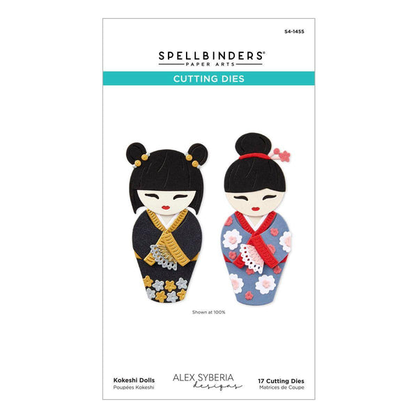 Kokeshi Dolls Etched Dies by Alex Syberia Designs
