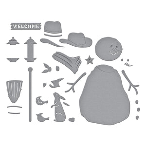 Country Snowman Etched Dies by Annie Williams