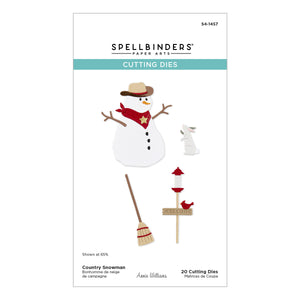 Country Snowman Etched Dies by Annie Williams