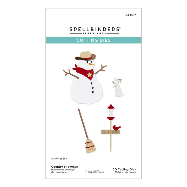 Country Snowman Etched Dies by Annie Williams