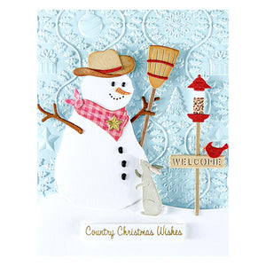 Country Snowman Etched Dies by Annie Williams