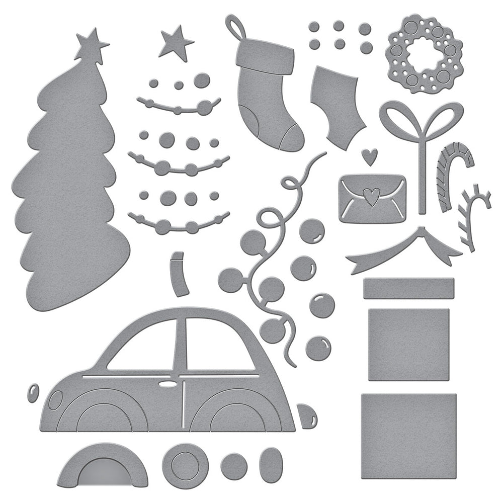 Yuletide Ride Etched Dies