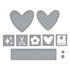 Labels & Icons Etched Dies from the Crafty Babe Collection with Simple Stories