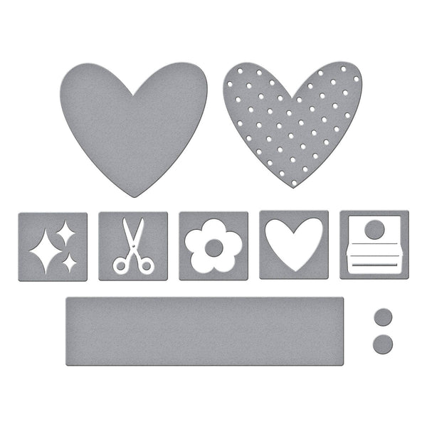 Labels & Icons Etched Dies from the Crafty Babe Collection with Simple Stories