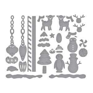 Chiming Christmas Etched Dies