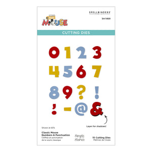 Classic Mouse Numbers & Punctuation Etched Dies