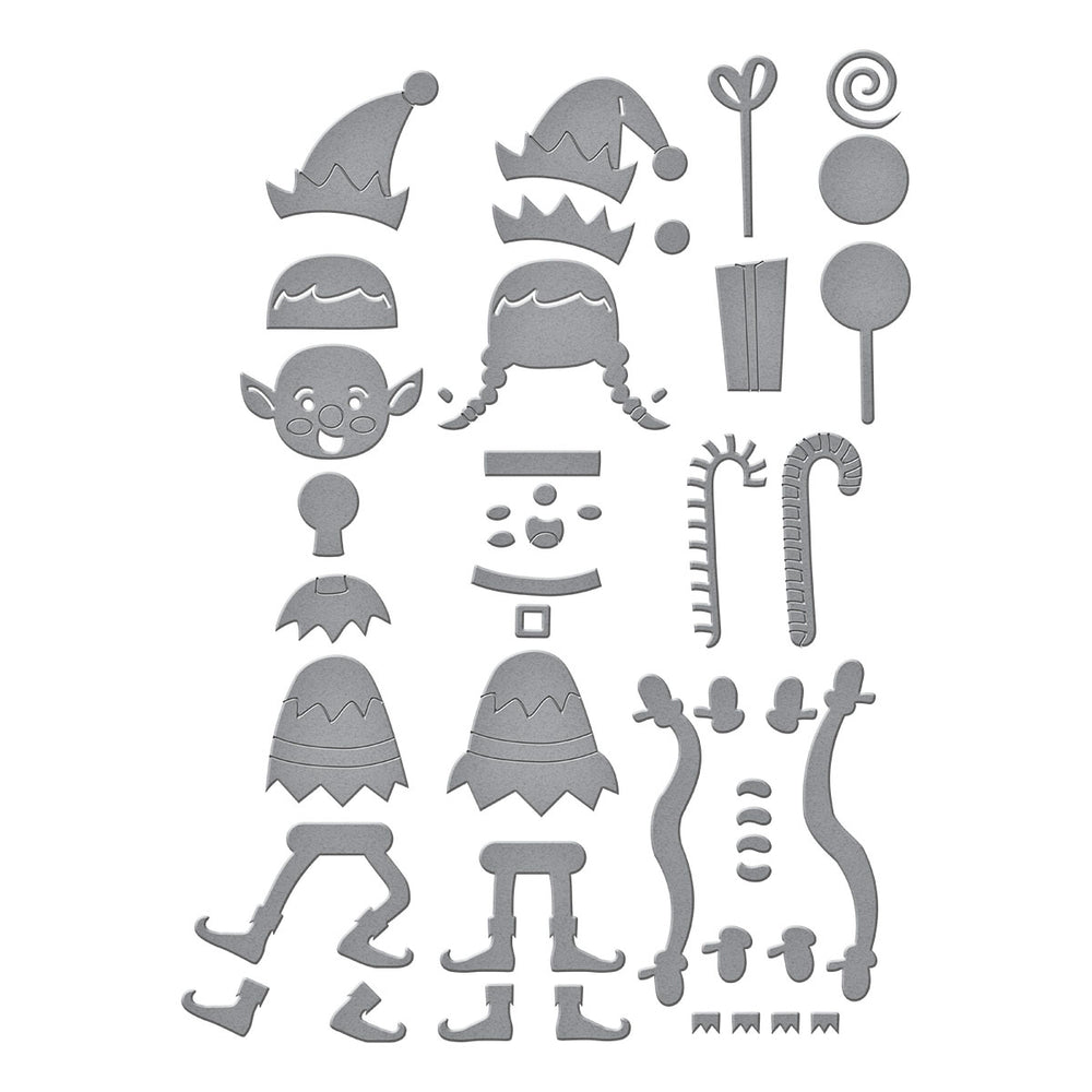 Santa's Elves Etched Dies by Simon Hurley