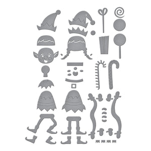 Santa's Elves Etched Dies by Simon Hurley
