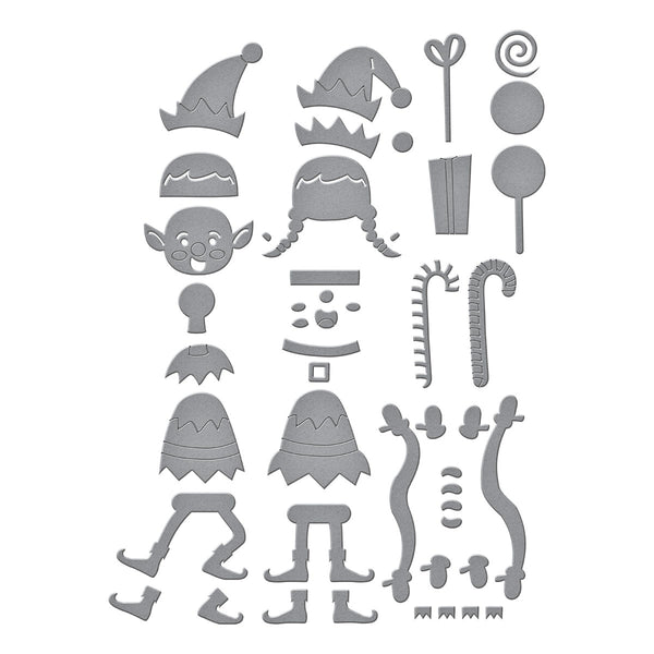 Santa's Elves Etched Dies by Simon Hurley