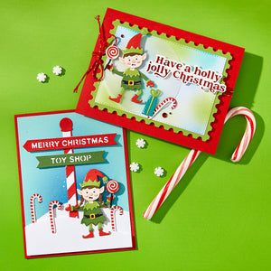 Santa's Elves Etched Dies by Simon Hurley