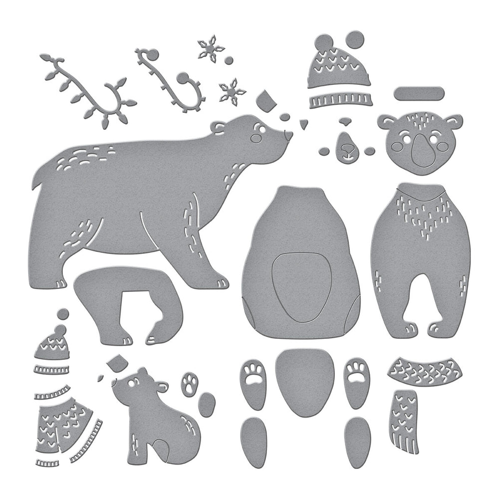Polar Bear Pals Etched Dies by Simon Hurley