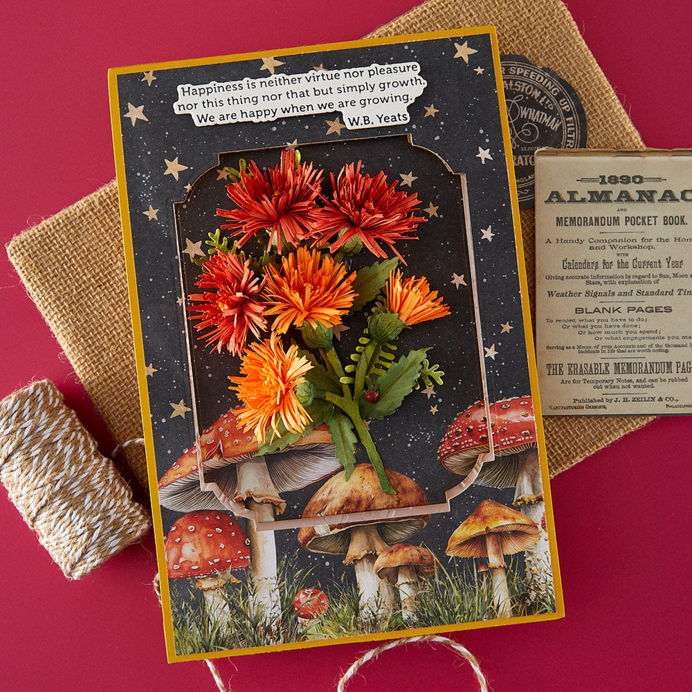 Tassel Flower and Ladybugs Etched Dies by Susan Tierney-Cockburn
