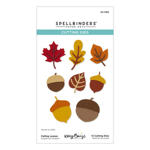 Falling Leaves Etched Dies by Kelly Bangs