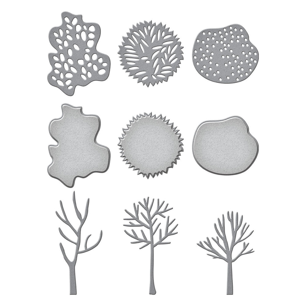 Changing Trees Etched Dies by Kelly Bangs