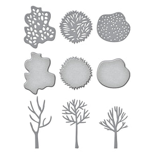 Changing Trees Etched Dies by Kelly Bangs