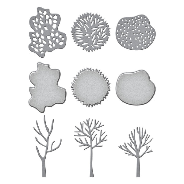 Changing Trees Etched Dies by Kelly Bangs