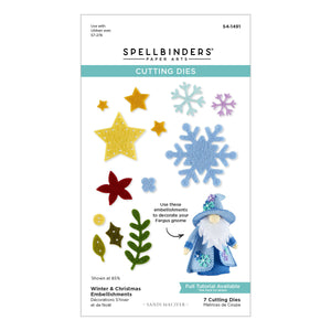 Winter & Christmas Embellishments Etched Dies by Sandi MacIver
