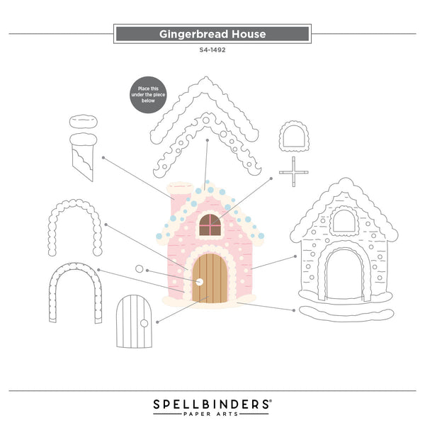 Gingerbread House Etched Dies by Stamperia