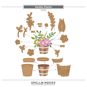 Garden Planter Etched Dies by Lisa Horton