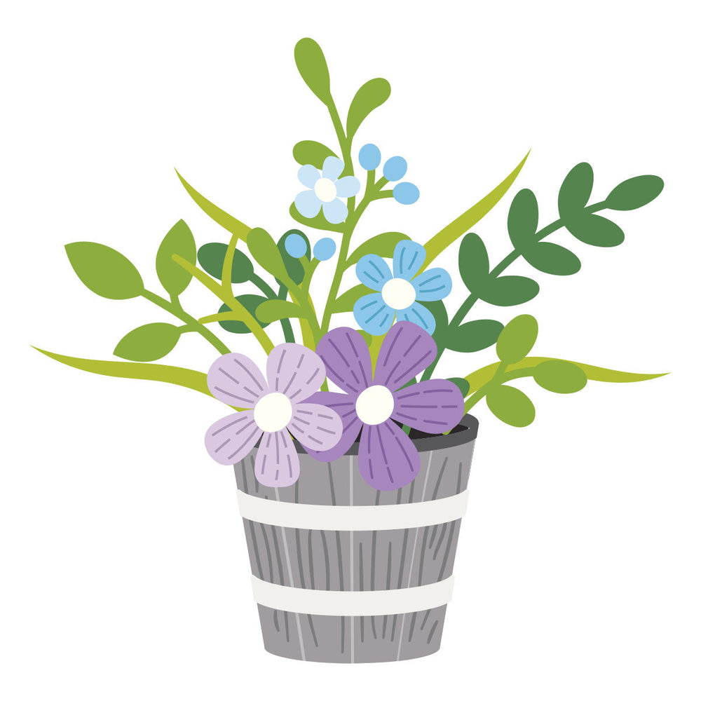 Garden Planter Etched Dies by Lisa Horton