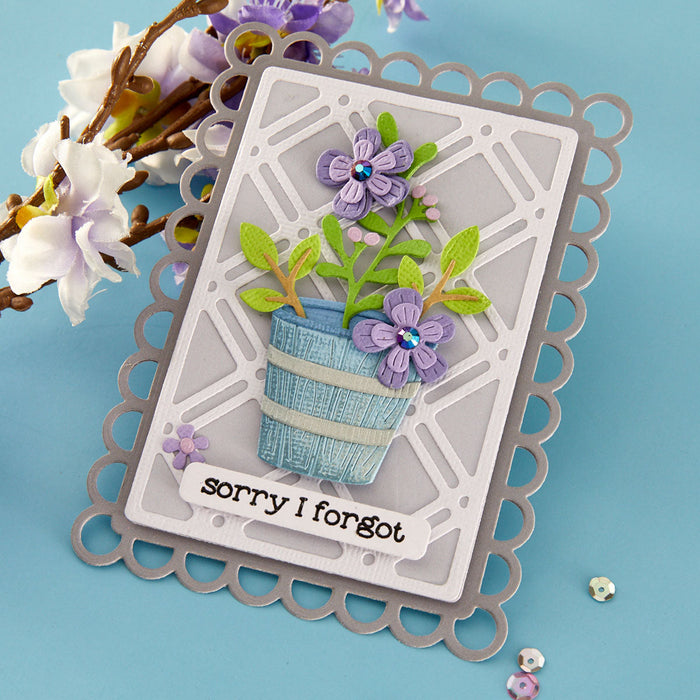 Garden Planter Etched Dies by Lisa Horton