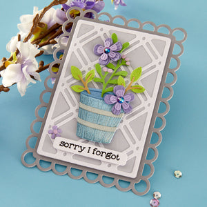 Open Lace Frame and Landscapes Etched Dies by Lisa Horton
