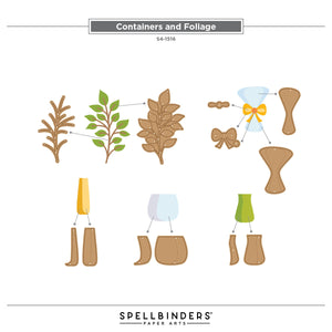 Containers and Foliage Etched Dies by Lisa Horton