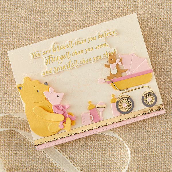 Say Cheese Classic Pooh Baby Press + Foil Plate & Die Bundle with Simple Stories
