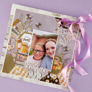Simple Vintage Lavender Fields Hexagons Etched Dies with Simple Stories