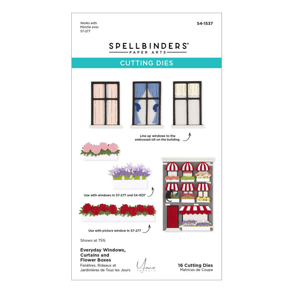 Everyday Windows, Curtains and Flower Boxes Etched Dies by Yana Smakula