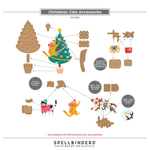 Christmas Cats Accessories Etched Dies by Yana Smakula
