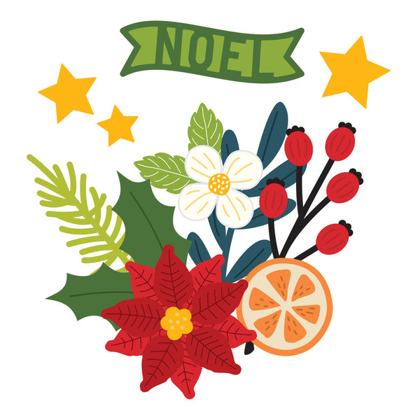 Festive Floral Mix Etched Dies